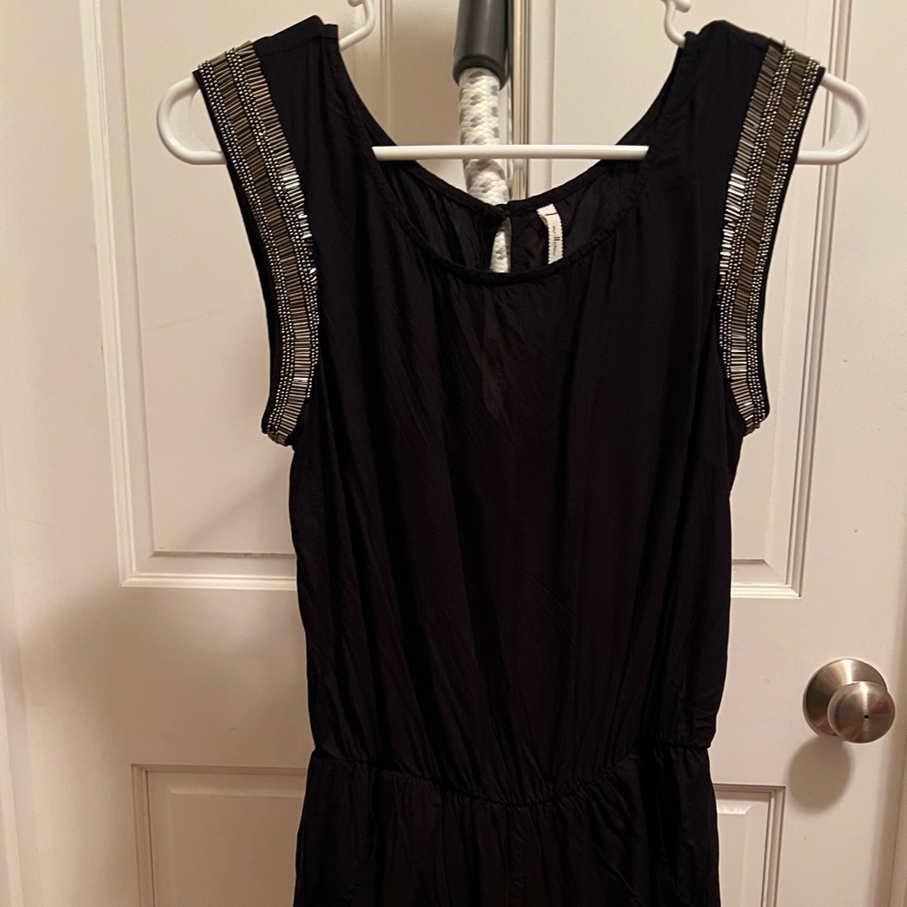 Black beaded romper
